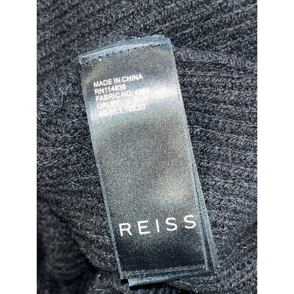 Reiss Black Orley  Ribbed Knit Sweater Size Large Womens - Picture 8 of 8